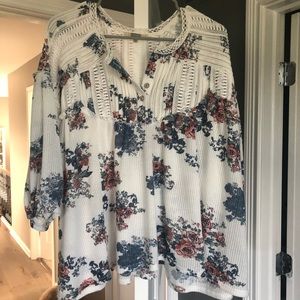 Buckle Gimmicks 3/4 sleeve floral shirt